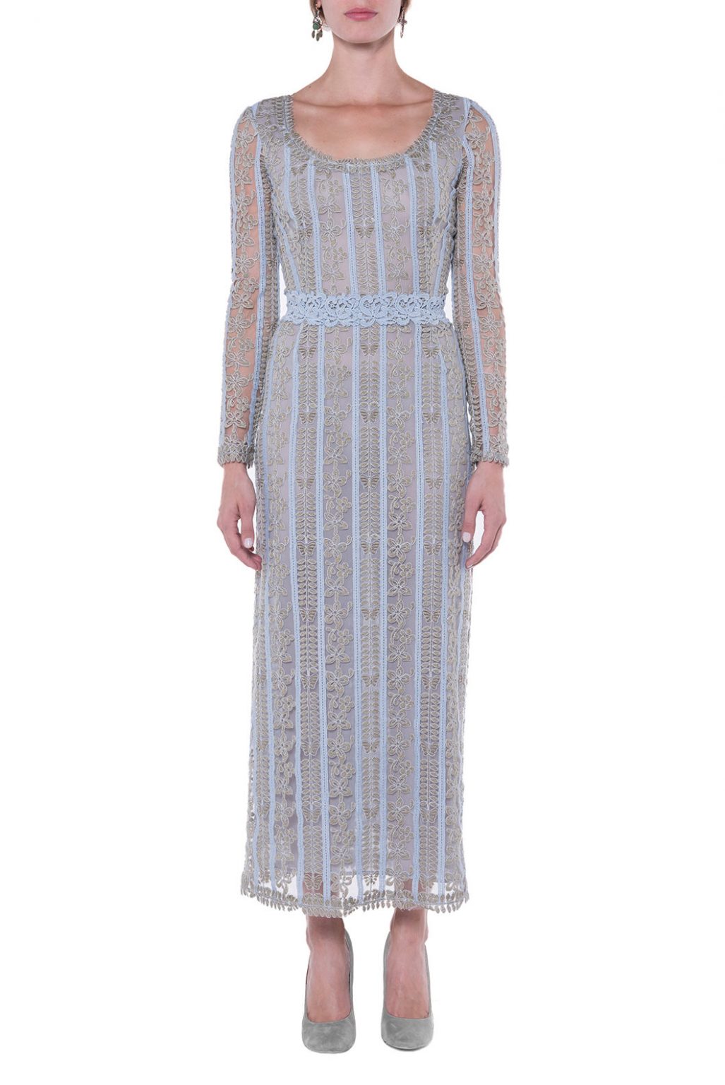 Becerra Chiffon Midi Dress - Blue