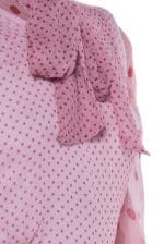 Pussy Bow Polka Dot Silk Chiffon Blouse