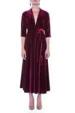 Luisa Wrap Velvet Dress