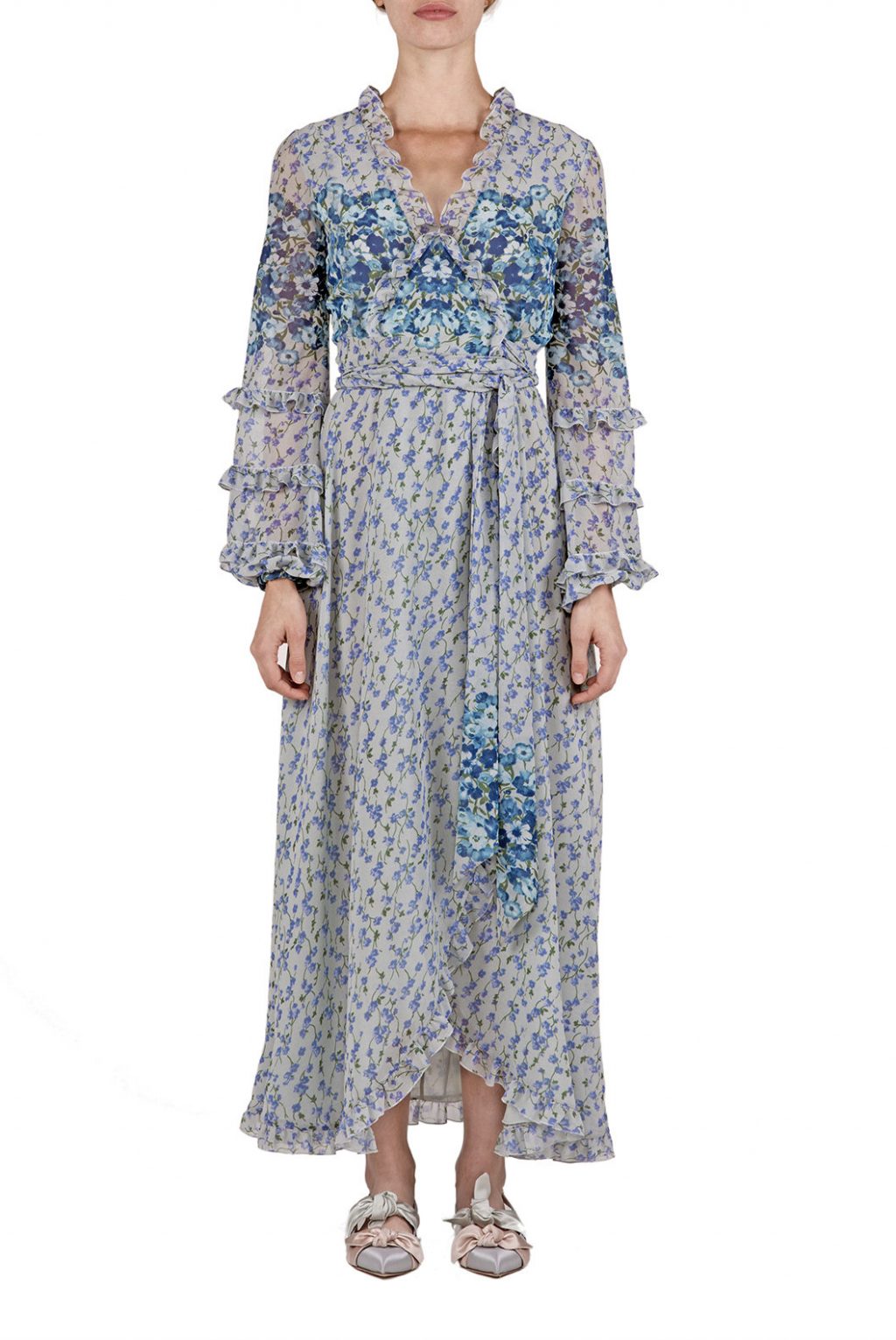 Luisa Beccaria Floral Wrap Dress