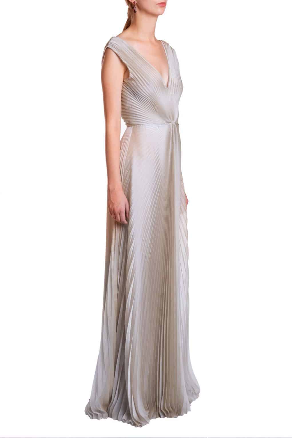 Luisa Beccaria | Pleated Irridescent Gown