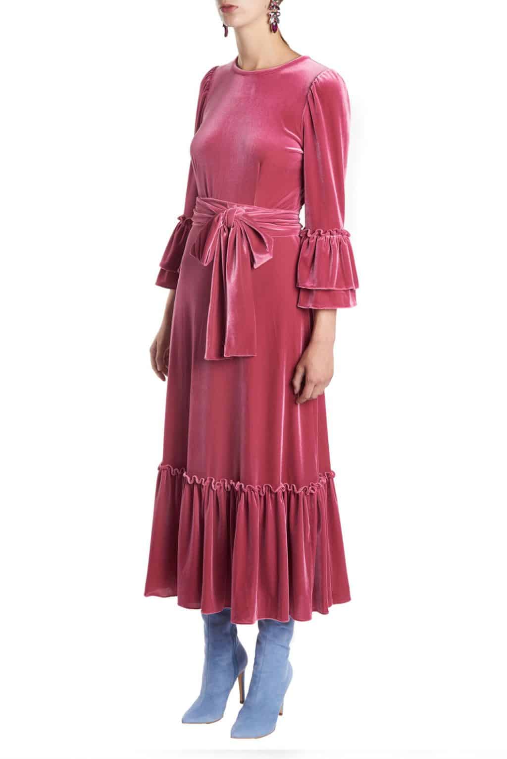 Luisa Beccaria | Velvet Stretch Midi Dress