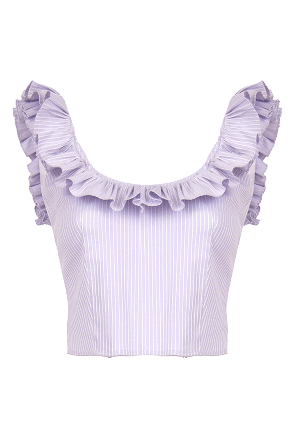 lilac ruffle top