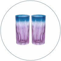 Luisa Beccaria Blue Shaded Stemmed Water Glasses, Set of 2 - Bergdorf  Goodman