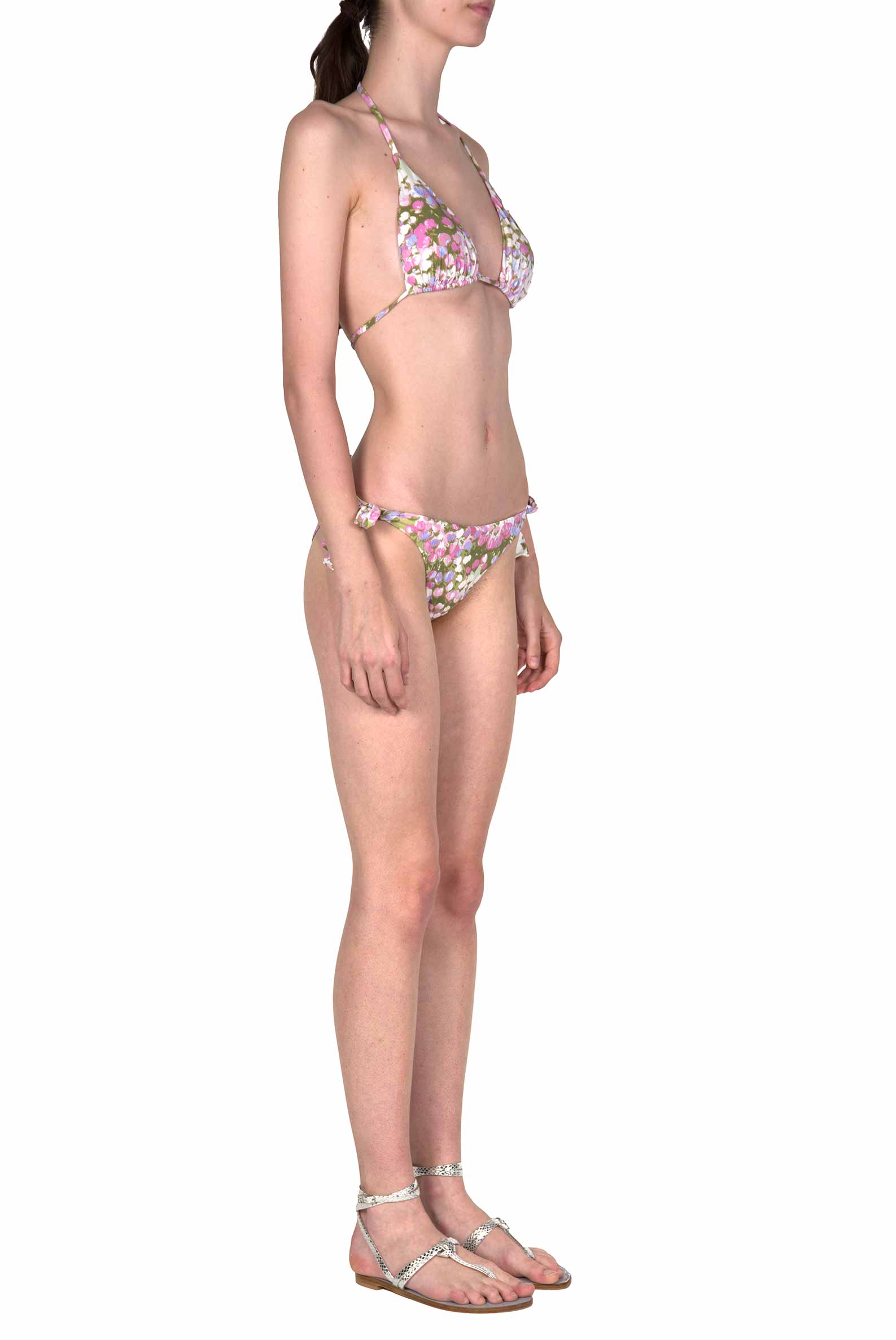 Luisa Beccaria  Triangle And Slip Bikini Pink Monet