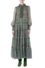 Roses Chemisier Chiffon Dress