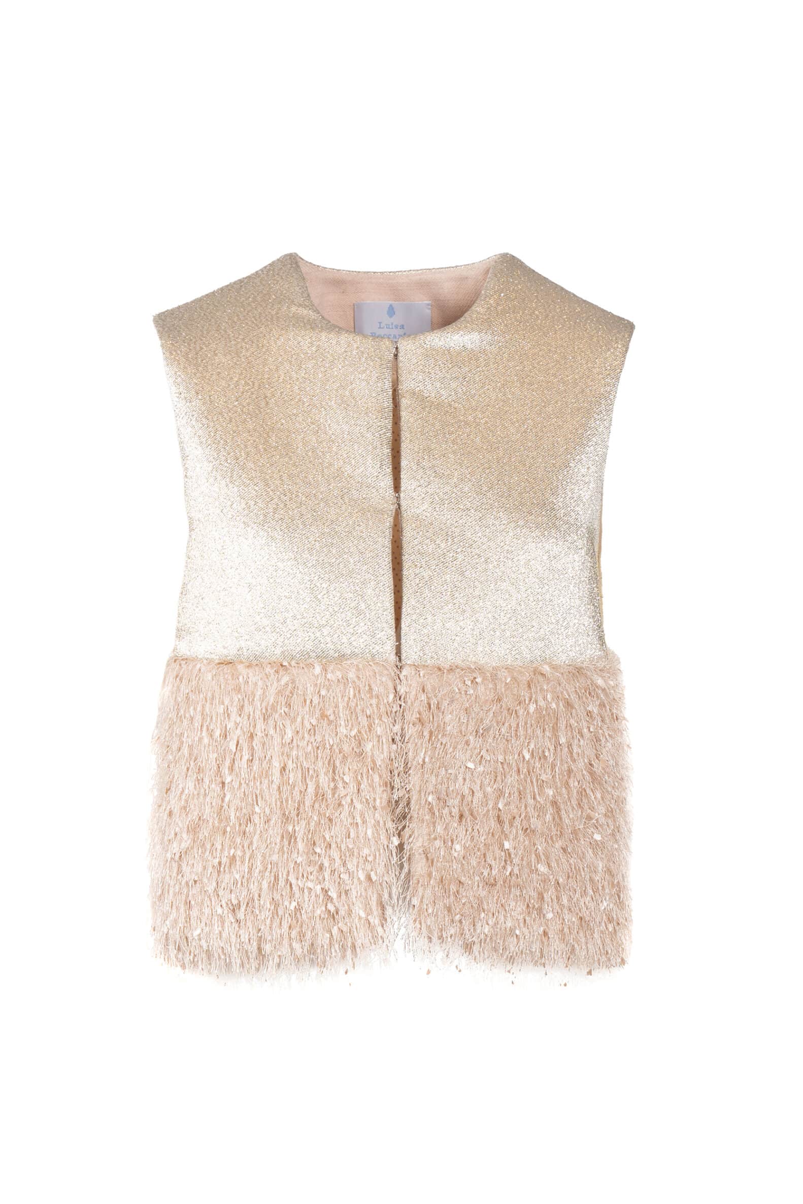 Padded Wool Lurex Gilet - 40