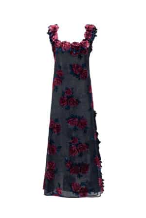 Velvet Floral Devore' Slip Dress