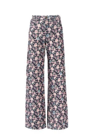 Printed Corduroy Palazzo Pants