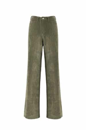 Green Corduroy Palazzo Pants