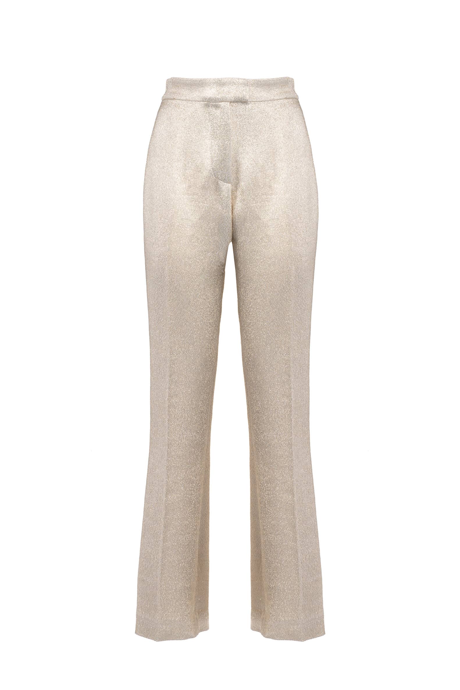 Fringed Woolen Lurex Pants - 40