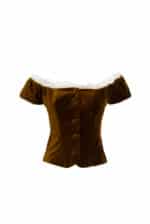 Velvet Top With Lace A Pois