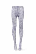 Blue Micro flowers print tights