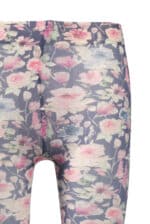 Wild rose blue print tights