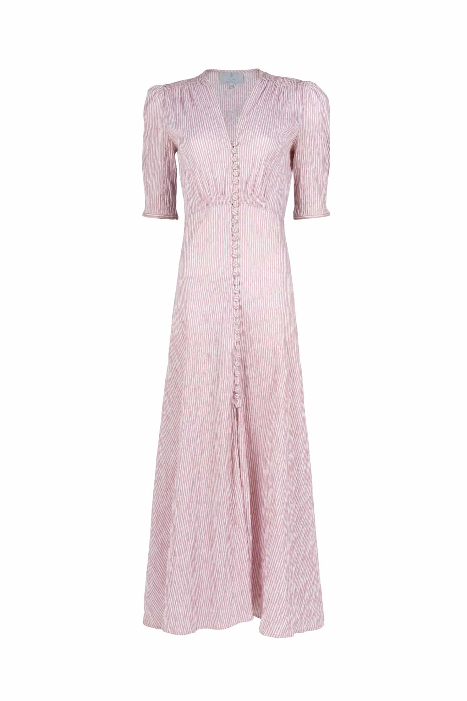 Bottoncino Stretch striped dress in pink - 44